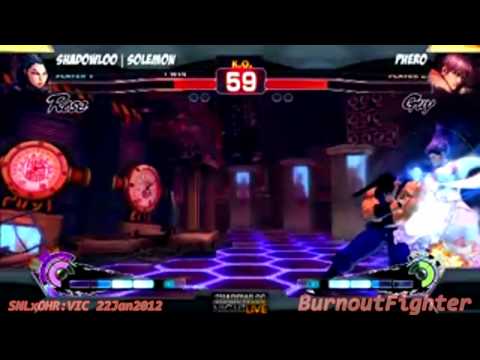 Shadowloo|SoLemon [Rose] vs Phero [Guy] SNL X OHR:VIC 22 Jan SSF4AE 2012