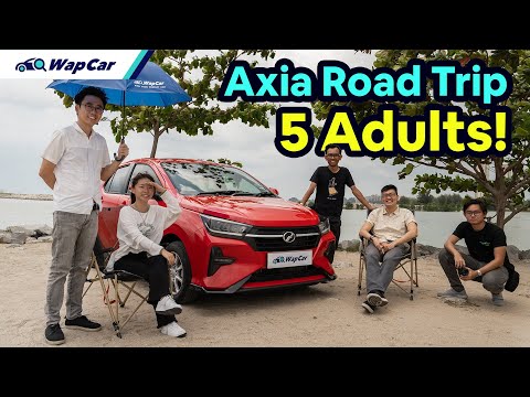 2023 Perodua Axia 1.0 AV Review in Malaysia! Five Adults Plus Luggage on ONE Full Tank? | WapCar