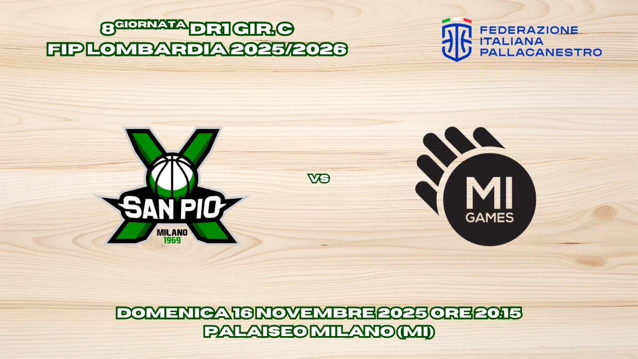 Velasca San Pio X Milano vs Mi Games Basketball