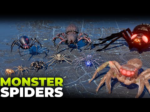 Giant Spider Monsters Size Comparison 3D | From Smallest to Largest