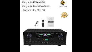 Amply sunbuck 999 BT, âm ly bluetooth karaoke chính hãng, công suất 900W bảo hành 12 tháng