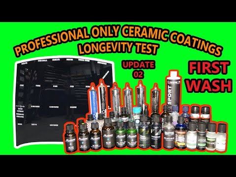 PROFESSIONAL ONLY ceramic coatings - 22 WAY LONGEVITY TEST - UPDATE 02 - FIRST WASH!