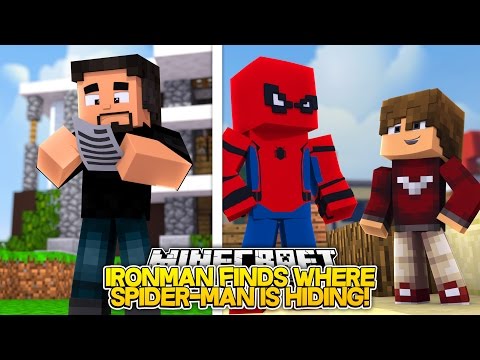 Minecraft Adventure - IRONMAN FINDS OUT WHERE SPIDER-MAN IS HIDING