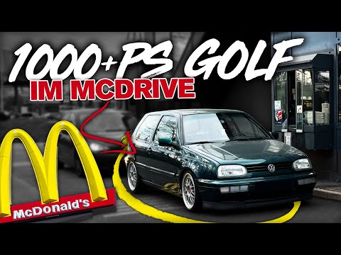 Mit 1000 PS durch den McDrive! Erste Probefahrt mit dem Oma Golf und neuer Kurbelwelle