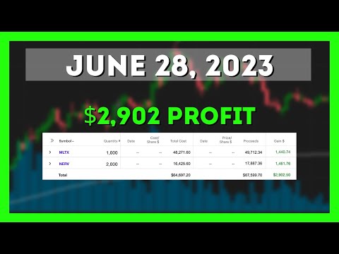 $2,902 In Profits From 2 Winning Day Trades! $MLTX $NERV