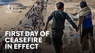 As ceasefire begins Gazans return to what is left of their homes