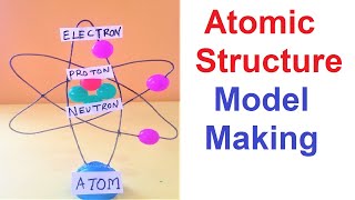 atomic model project (Rutherford bohr 3D model) making using waste materials