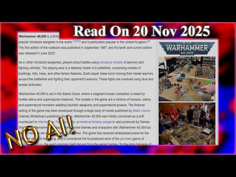Warhammer 40,000 (No AI) - 20 November 2025