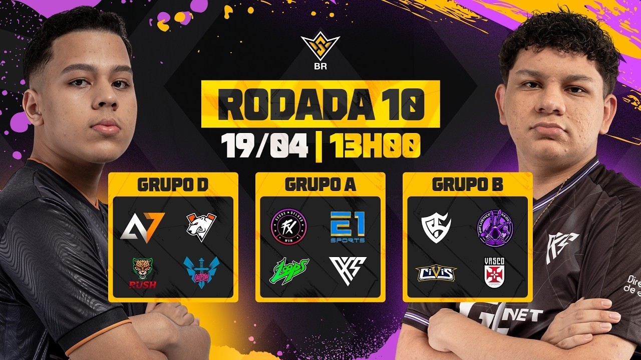 🚨FFWS BR 🏆 RODADA 10 - GRUPOS D, A e B | FREE FIRE AO VIVO🚨 #freefire