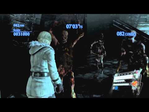 Resident Evil 6 - Mercenaries Solo - Catacombs - 1188k - Sherry1