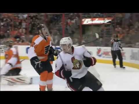 Colin Greening PP Goal (Ottawa Senators vs Philadelphia Flyers April 11, 2013) NHL HD