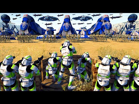Can Clone Army Hold TRENCH WALLS vs 10,000 DROID INVASION?! - Men of War: Star Wars Mod