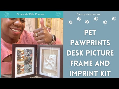 How to use Pearhead Pet Pawprints Desk Picture Frame and Imprint Kit  #petpawprints #petimprintkit