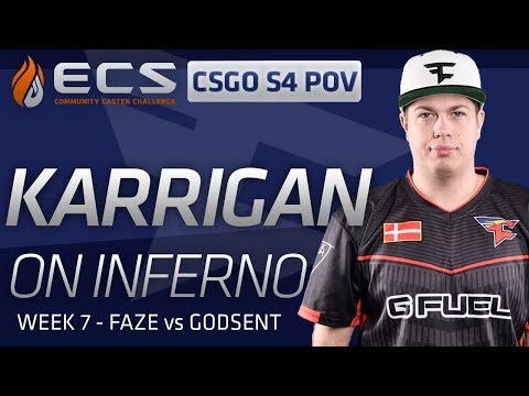 Karrigan vs GODSENT on Inferno (ECS CS:GO S4 POV)