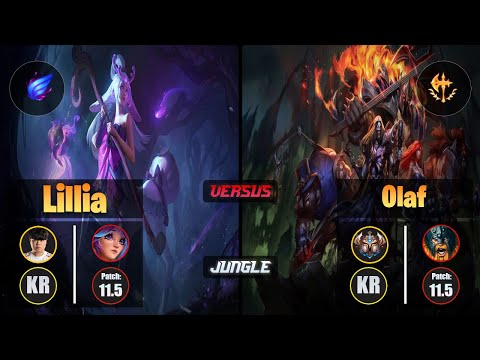 Clid LILLIA (Jungle) [Phase Rush] VS OLAF - Challenger KR Patch 11.5