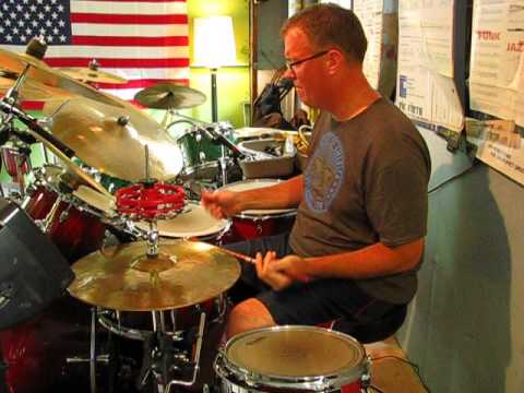 Tim Kane video drum lesson: funk beat snare note displacement