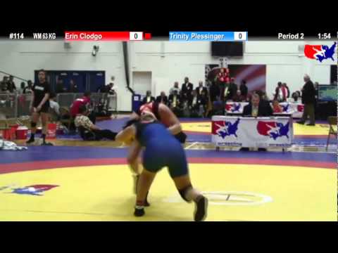 Schultz WM 63 KG 3rd Place: Erin Clodgo (Sunkist Kids) vs. Trinity Plessinger (Sunkist Kids)