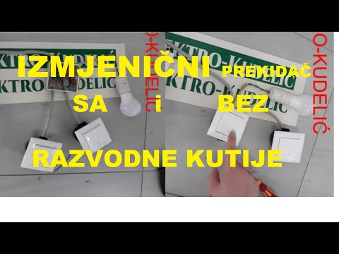 Izmjenični prekidač - elektroinstalacije - sa i bez razvodne kutije