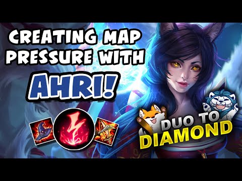 CREATING MAP PRESSURE WITH AHRI! DUO TO DIAMOND - VICKSY | League of Legends
