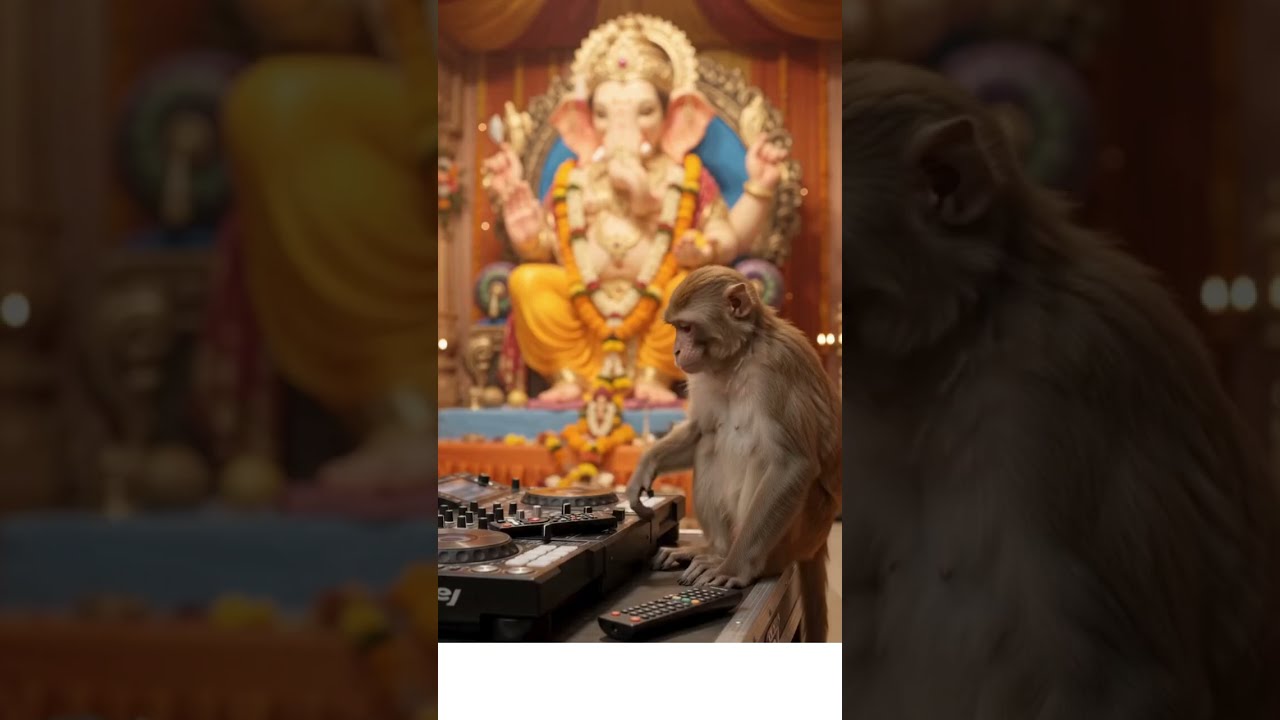 देखिए कैसे ये बंदर बना DJ, गजब का टैलेंट! 😂🐒 #Funny #Shorts #ViralVideo