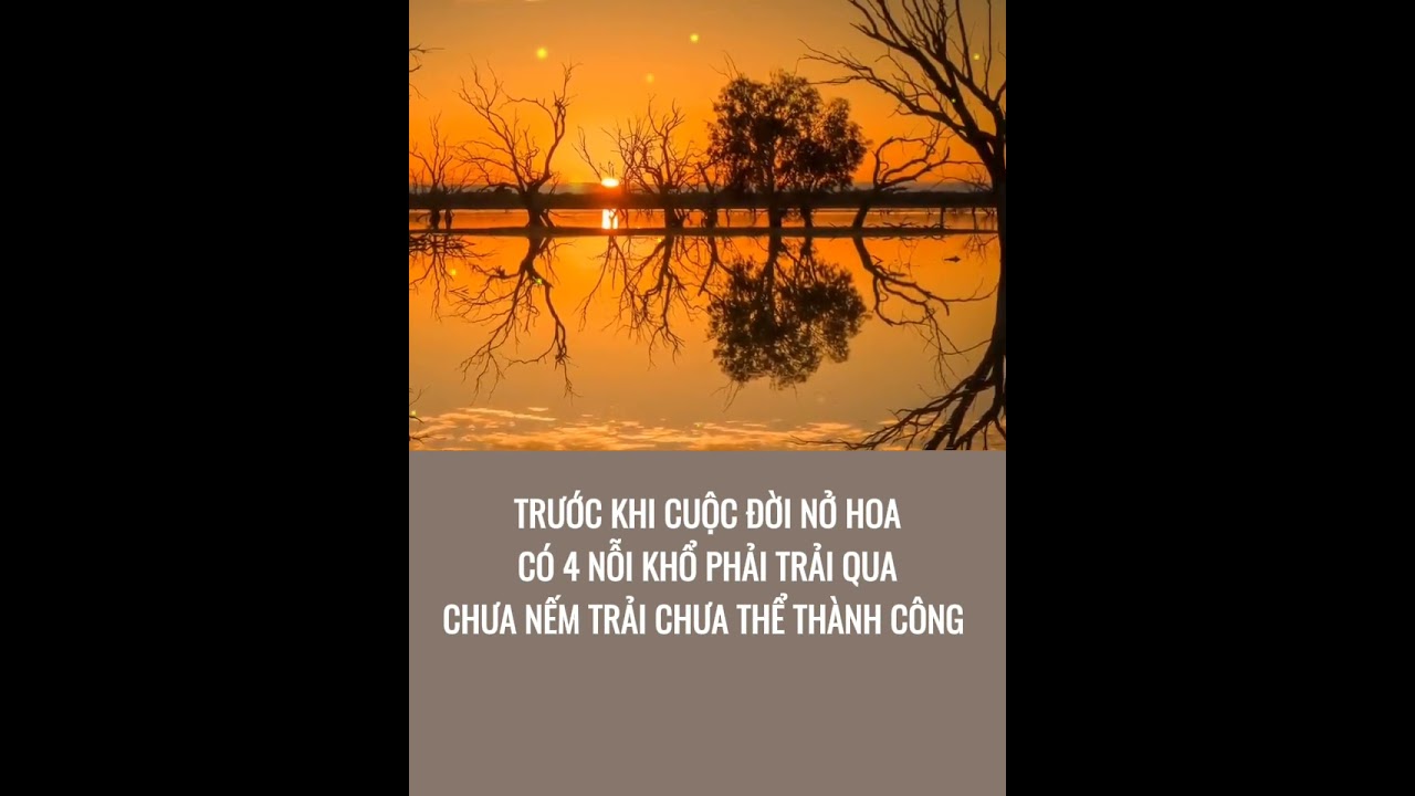 KIẾP NHÂN SINH: TRƯỚC KHI CUỘC ĐỜI NỞ HOA CÓ 4 NỖI KHỔ PHẢI TRẢI QUA. CHƯA NẾM TRẢI CHƯA THÀNH CÔNG