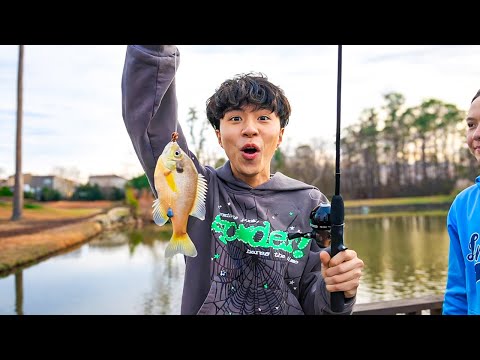 Ray Goes Fishing For The FIRST Time! (He Caught One!)