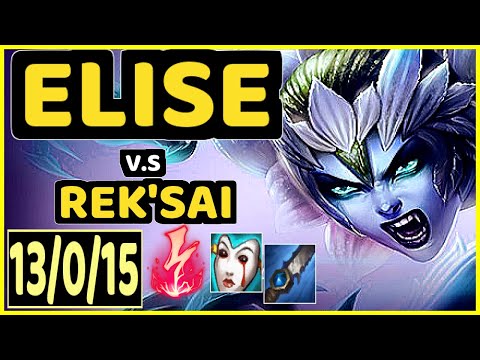 BROXAH (ELISE) vs REK'SAI - 13/0/15 KDA JUNGLE CHALLENGER GAMEPLAY - EUW