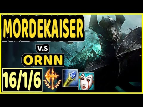 HASHINSHIN (MORDEKAISER) vs ORNN - 16/1/6 KDA TOP GAMEPLAY - NA Ranked DIAMOND
