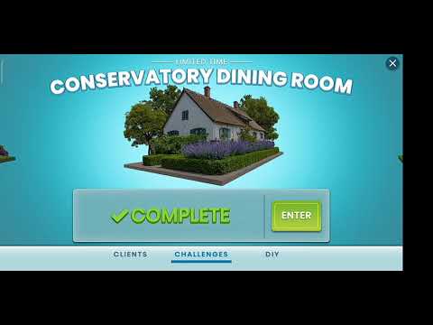 Property Brothers game - challenges makeover - Conservatory dining room