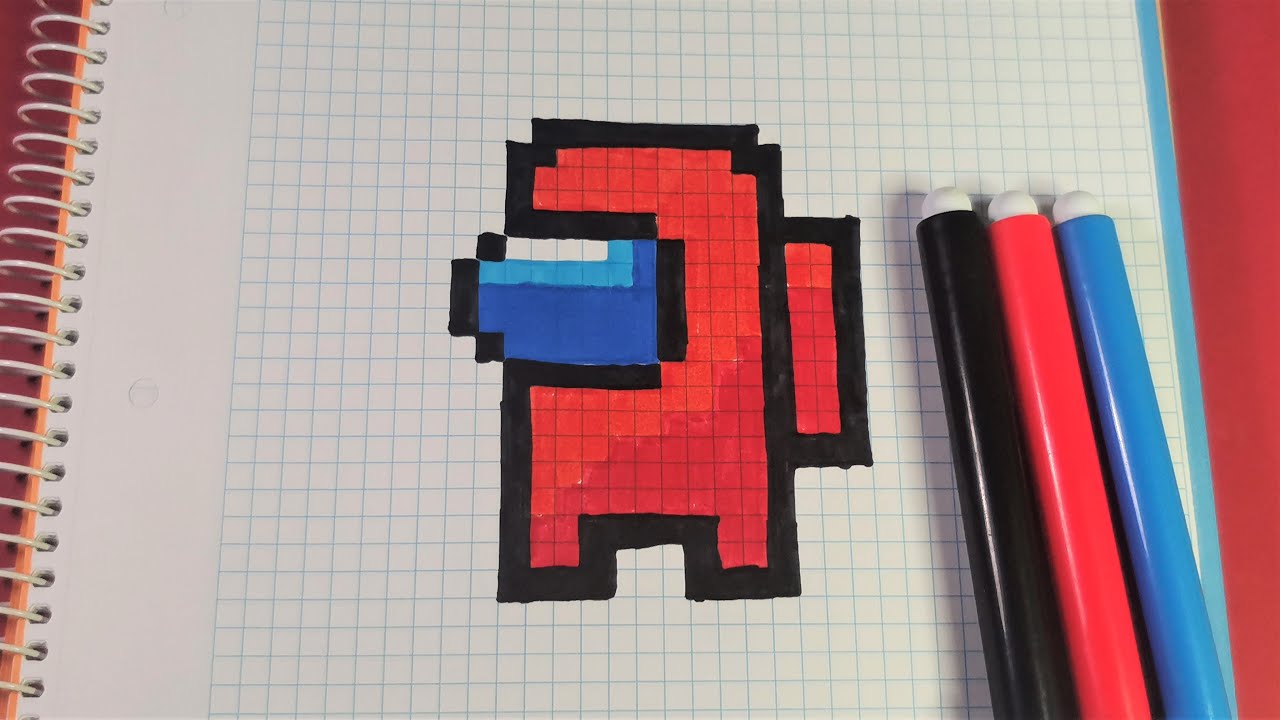 Como dibujar AMONG US personaje | Pixel Art