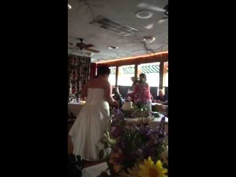 Anna and Molly's cake cutting