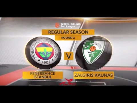 EuroLeague Highlights RS Round 3: Fenerbahce Istanbul 82-68 Zalgiris Kaunas