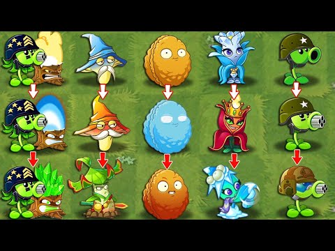 PVz 2 Discvery - All Plants Evolution NOOB - PRO - HACKER - GOD version
