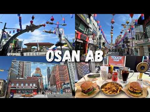 WALKING AROUND OSAN AIR BASE 🇰🇷🇺🇸🪖 Osan Air Force Off Base Restaurants & Stores 송탄관광특구 || OSAN SED