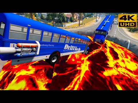 Cars vs Giant Lava Crater #12 — BeamNG.Drive — Rescind Gaming