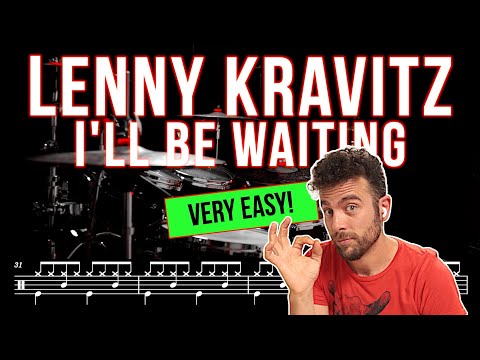 Lenny Kravitz - I'll be waiting - Drum cover (with scrolling drum score)