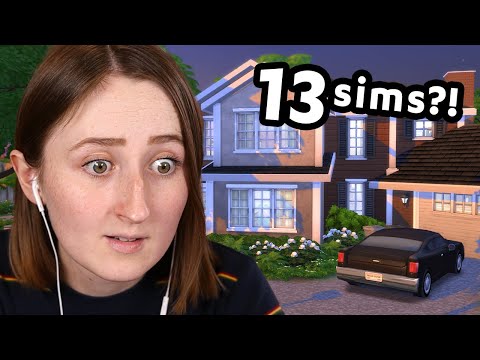 i built a giant house for THIRTEEN sims