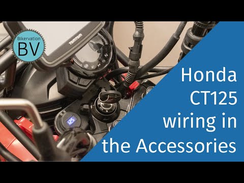 Bikervation - Honda CT125 Accessories wiring:  Sat nav power, USB charger and 140 Amp jump lead.
