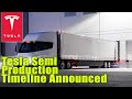 Tesla Semi Production Timeline Announced