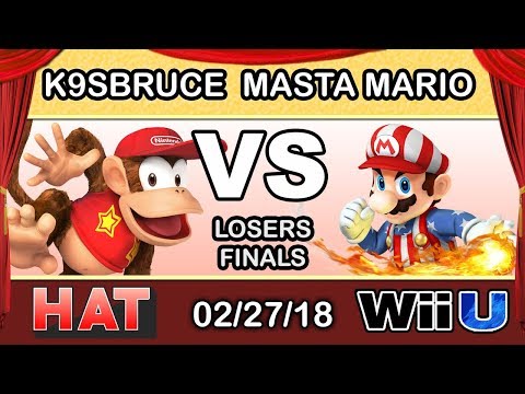 HAT 11 - K9sBruce (Diddy Kong) Vs. MastaMario (Mario) Losers Finals - Smash 4