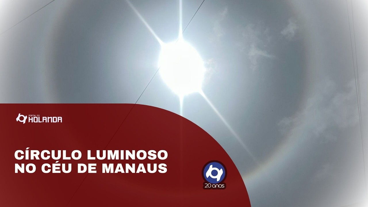Círculo luminoso no céu de Manaus