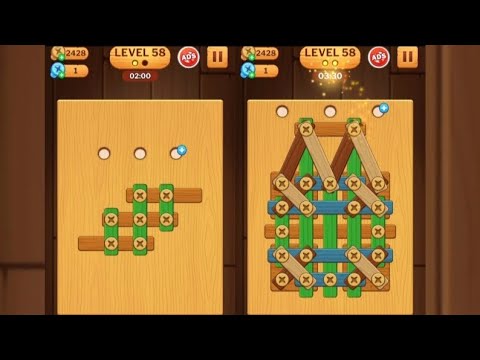 Screw Puzzle: Wood Nut & Bolt - Level 58