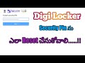 Reset Digi Locker Security Pin Forgot Digi Locker Pin In Telugu