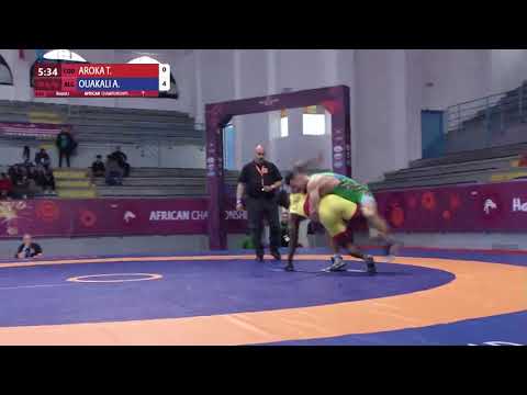 Round 2 GR - 82 kg: T. AROKA (COD) v. A. OUAKALI (ALG)