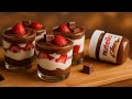 Easy NUTELLA Strawberry Dessert Cups Fast And Delicious Dessert Cups Recipe ASMR