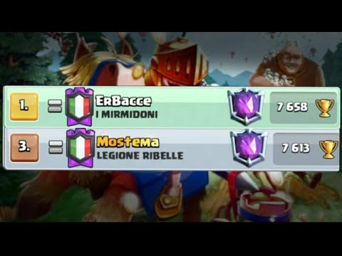 PUSH TOP 1 ITALIA W/MOSTEMA! 7600+ LIVE NOTTURNA | CLASH ROYALE ITA