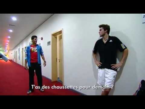 09 Shanghai Djokovic & Simon Bantering about Socks