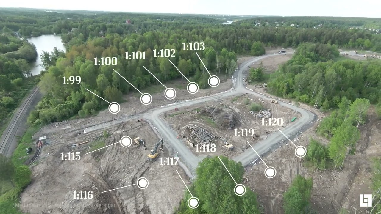 Tomt på Byggklara tomter i Skogstorp - etapp 1 Skogstorp Eskilstuna kommun - video