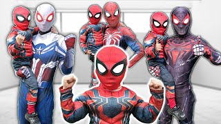 What If Many SPIDER-MAN & BAD HERO in 1 HOUSE ??? || Rescue KID SPIDER MAN From JOKER (Live Action)