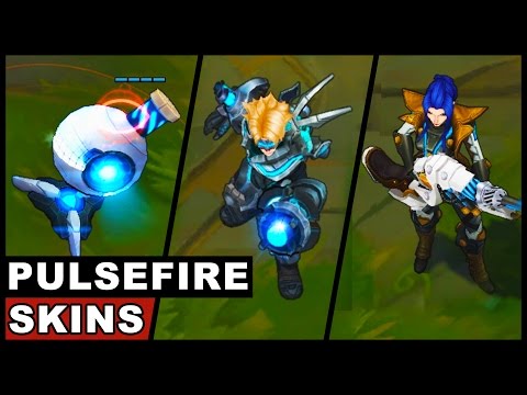 All Pulsefire Skins Final Update Pulsefire Ward Caitlyn Ezreal (League of Legends)